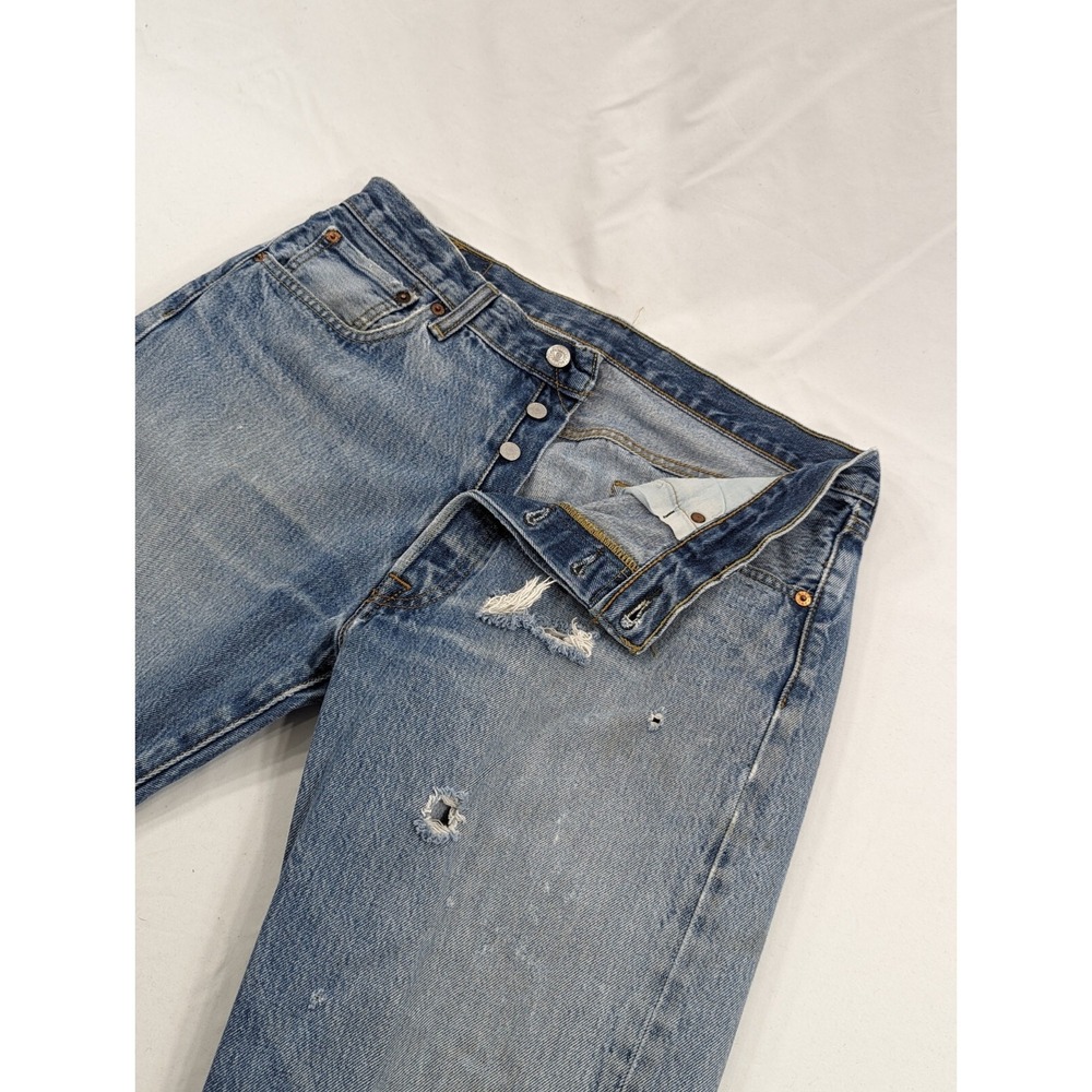 Vtg 90s Levi's 501xx 34x30 (36x34 Tag) Distressed Mechanic Hard Work Jeans